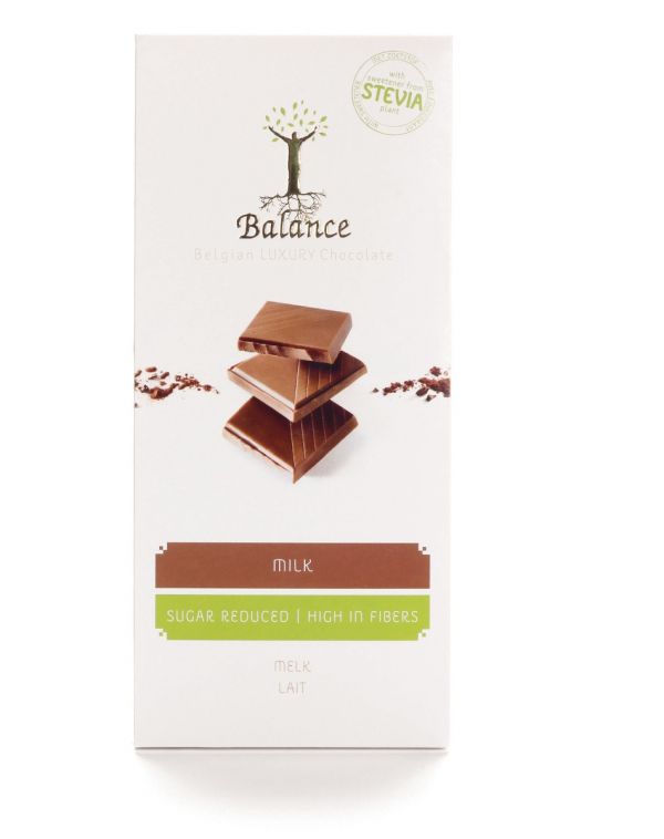 Balance Stevia Milk Chocolate Bar 85g x 12
