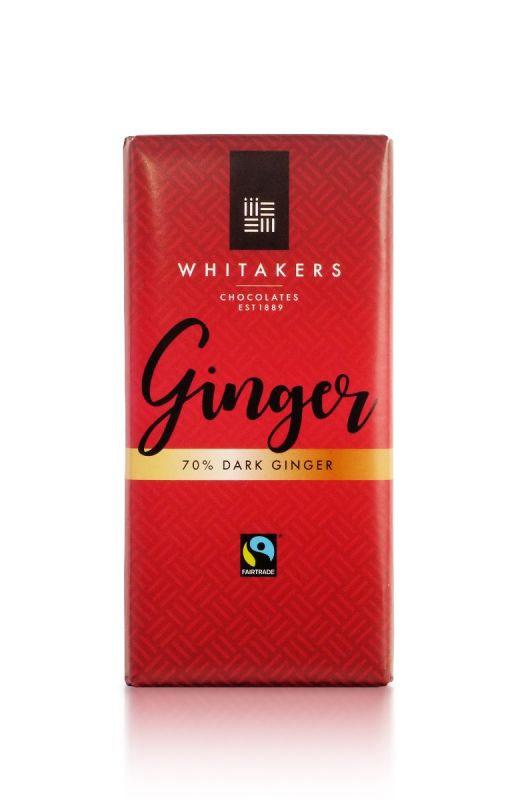 70% Dark Ginger Chocolate Bar 90g x 20