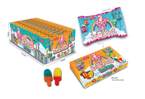 Dr Sweet Theatre Box Ice Pops Gummies 90g x 12