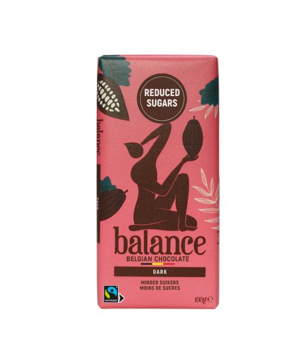 Balance Reduced Sugar Dark Tablet 100g x 12