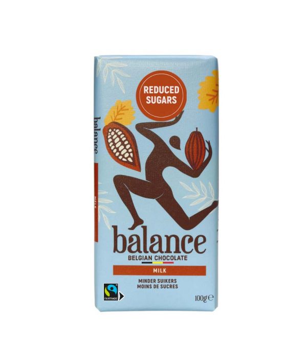 Balance Reduced Sugar  Milk Tablet 100g x 12