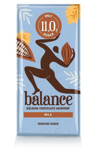 Balance Reduced Sugar  Milk Tablet 100g x 12