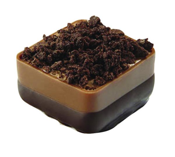 Chocolate Brownie Square - Chocolate Cream with Crispy Biscuits x 1kg (Approx 65pc)