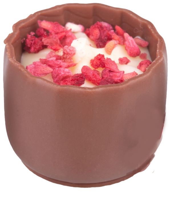 Raspberry Cup - Milk Chocolate  x 1Kg  (Approx. 76pc)