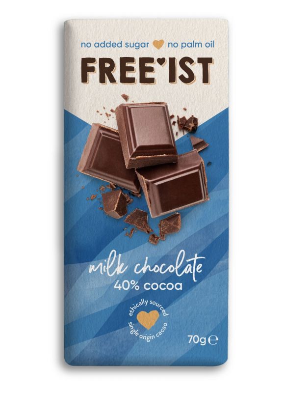 FREE'IST No Added Sugar Milk chocolate 40% cocoa 70g x 15