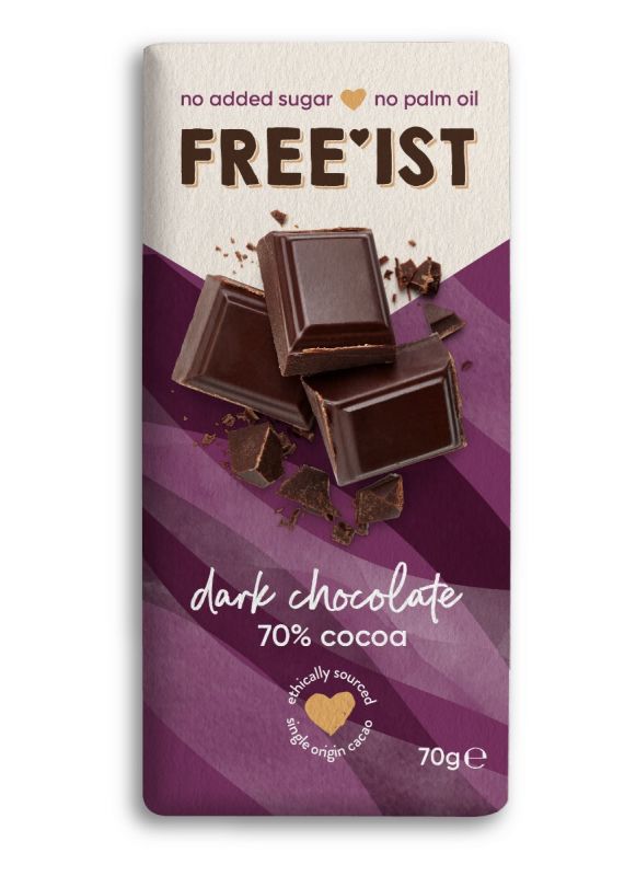 FREE'IST No Added Sugar Dark chocolate 70% cocoa 70g x 15