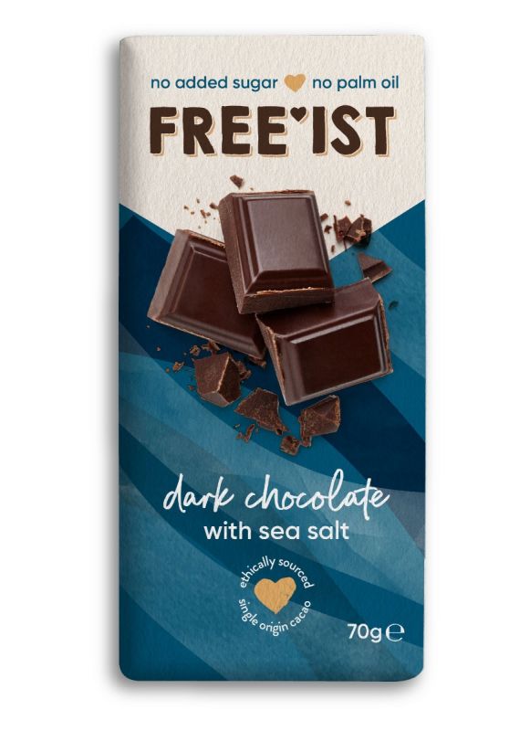 FREE'IST No Added Sugar Dark chocolate with sea salt 70g x 15
