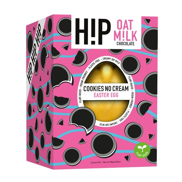 H!P Cookies No Cream  Oat Milk Chocolate Easter Egg 160g x 8