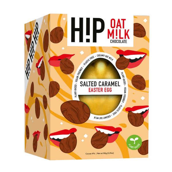 H!P Salted Caramel Oat Milk Chocolate Easter Egg 160g x 8