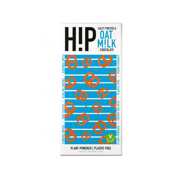 HiP Oat Milk Chocolate Bar - Salty Pretzels 70g x 12
