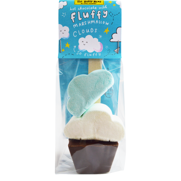 Happy News - Fluffy Marshmallow Clouds Chocolate Spoon 60g x 20
