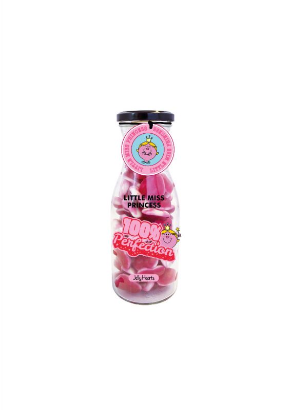 Little Miss Princess "100% Perfection"  Jelly Hearts Bottle 350g x 6 DATED 30.04.2024