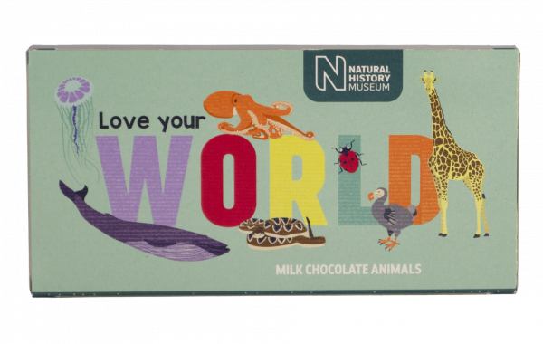 NHM Love Your World chocolates shapes 90g x 12