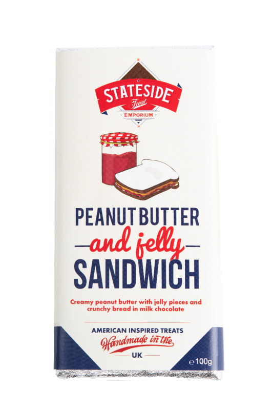 Peanut Butter and Jelly Sandwich Milk Chocolate Bar 100g x 12