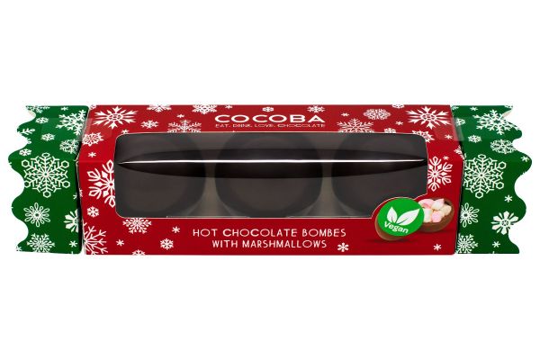 Vegan Hot Chocolate Bomb Christmas Cracker 150g x 6