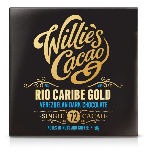 RIO CARIBE GOLD 72 Venezuelan Dark Chocolate, notes of coffee and nuts 50g x 12