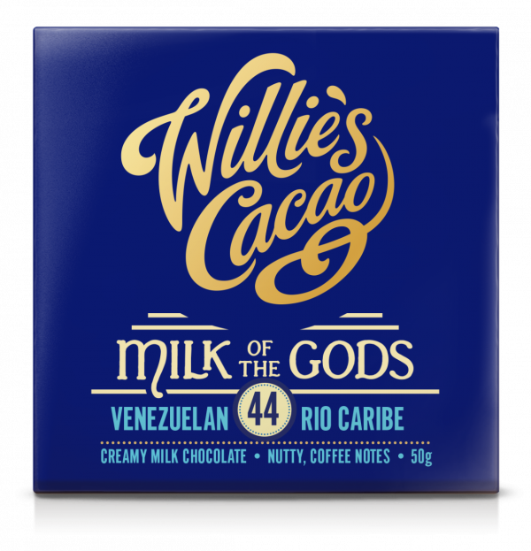 MILK OF THE GODS RIO CARIBE 44 Creamy milk chocolate with deep nutty notes 50g x 12