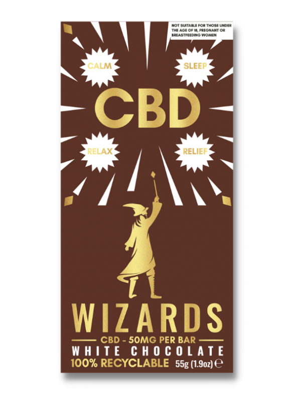 Wizards CBD White Chocolate Bar 55g x 12