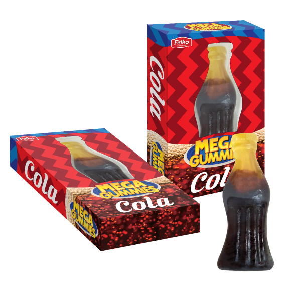 Mega Gummies - Cola Bottle 23.5cm  tall 600g x 4