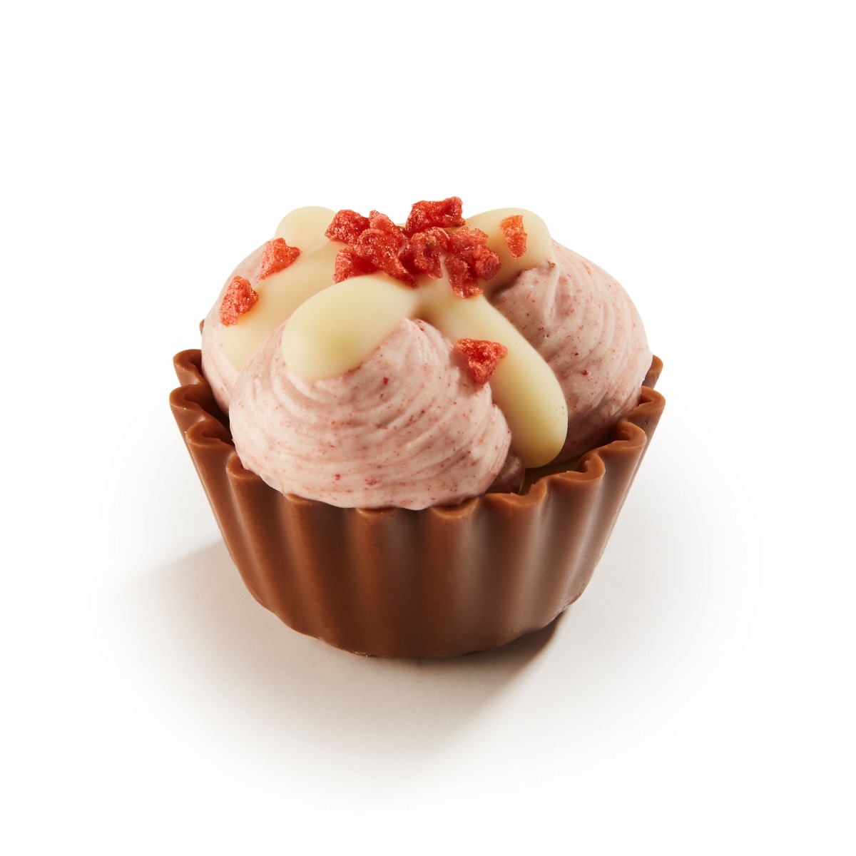 Strawberry Sundae Praline & Strawberry Crème Topping with Strawberry Pcs (20.5g+/-49pc)
