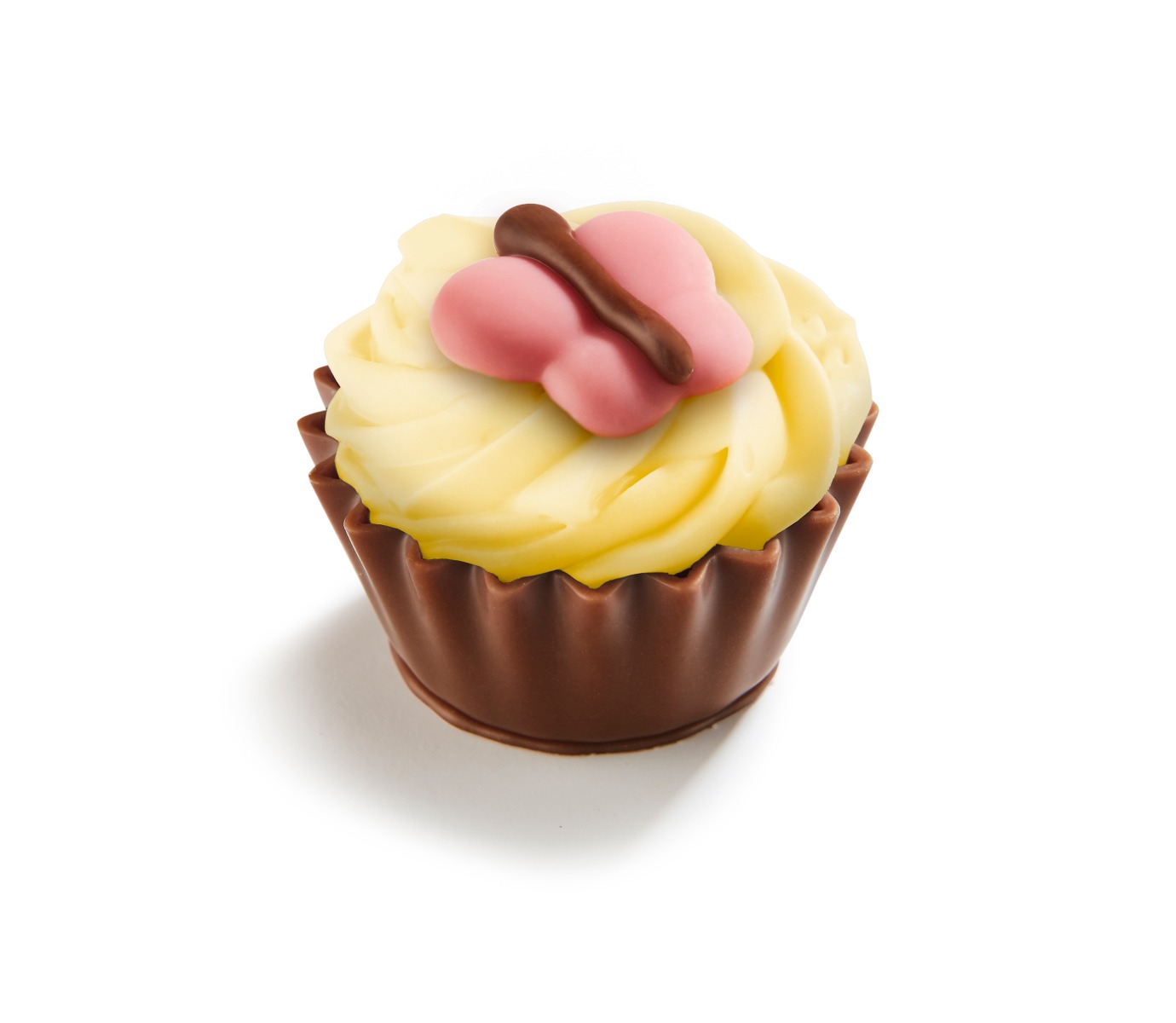 Spring Cupcake Lemon Cheesecake & Cream Topping with Butterfly x 1.72kg (pcs +/- 20g +/-86 pcs)