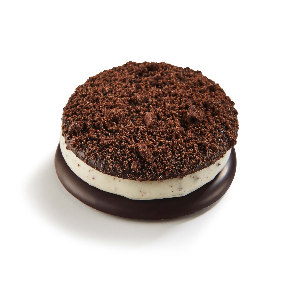 Black Cookie Macaron - Straciatella creme + black cookie crunch x 1kg (+/- 59 pcs)