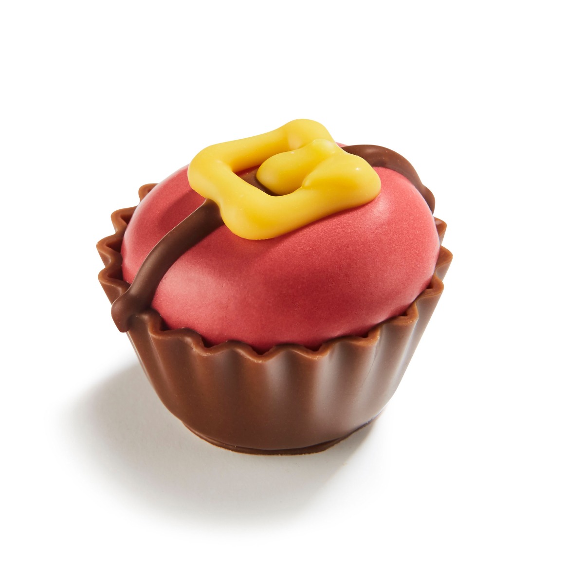 Santa's Tummy  - raspberry ganache and red creme  x 1,63kg  ( +/- 86pcs)