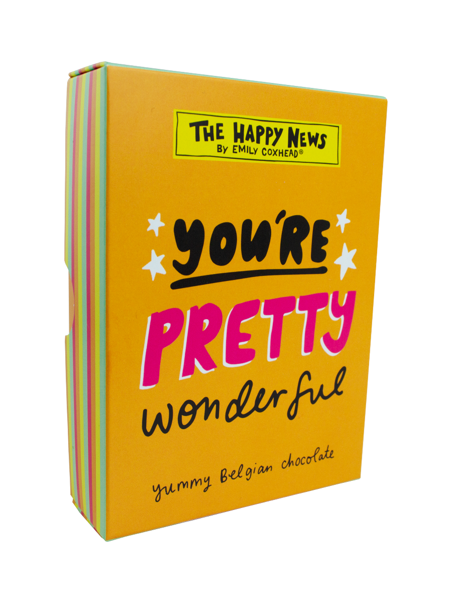 Happy News You're Pretty Wonderful Chocolate Box 86g x 12