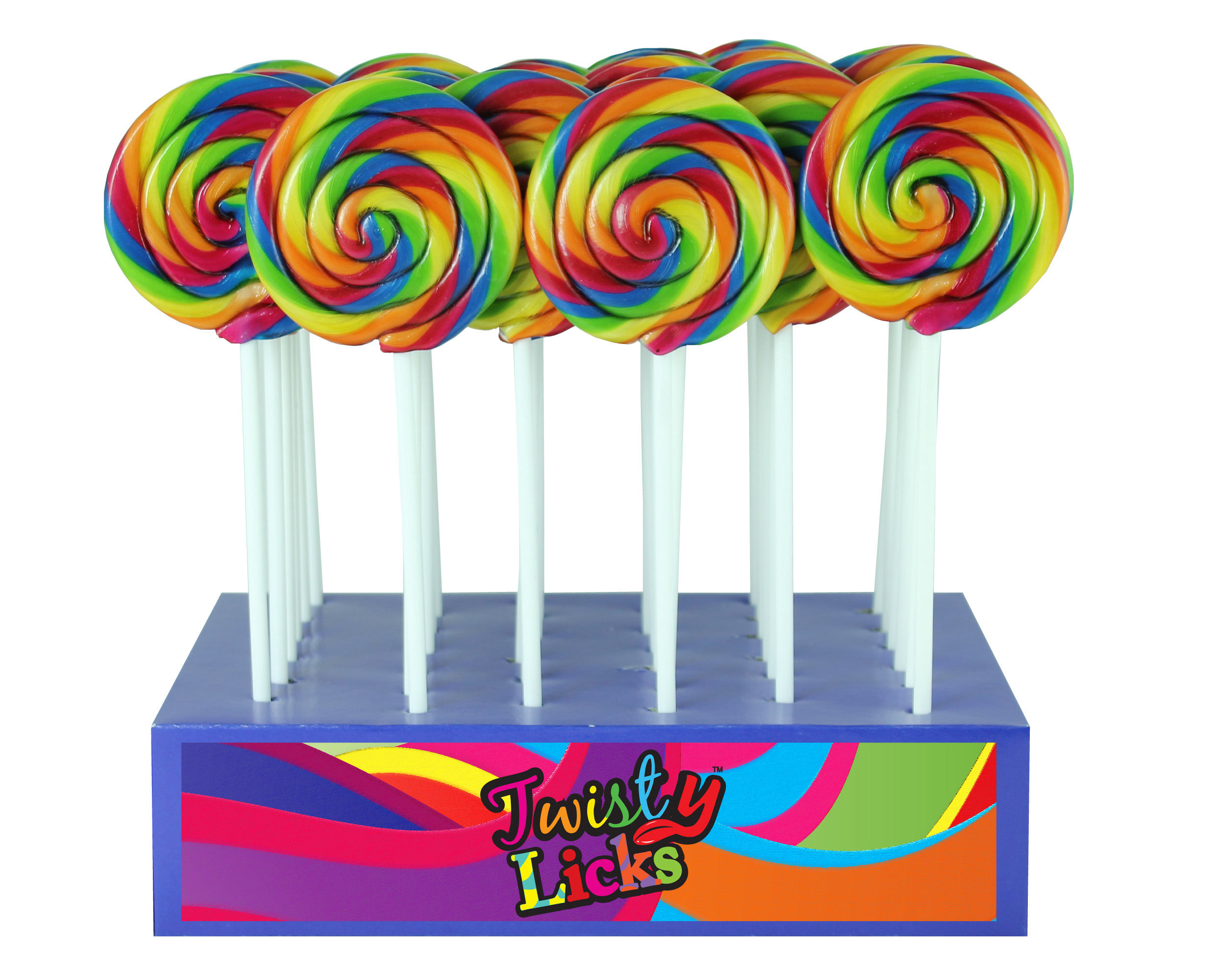 Spiral Rainbow Lolly 50g x 36