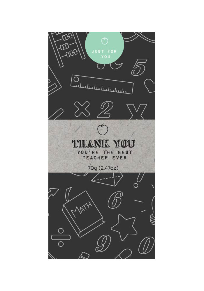 Thank You Teacher Milk Chocolate Bar 70g x 20