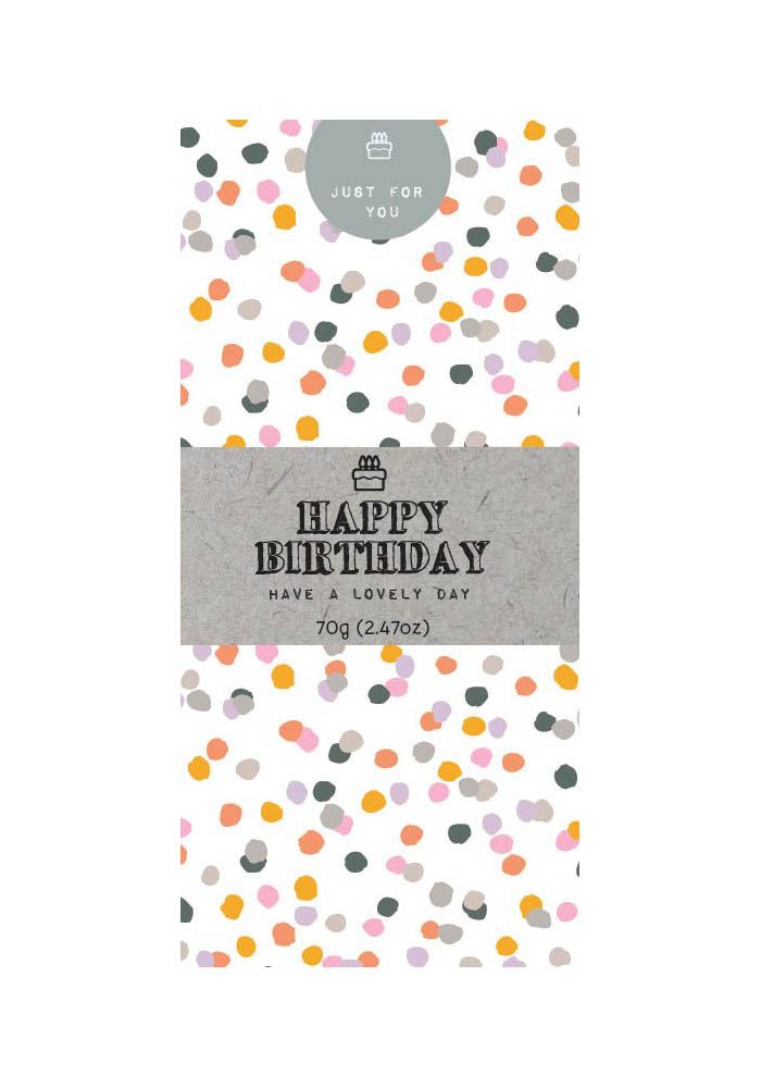 Happy Birthday Milk Chocolate Bar  70g x 20