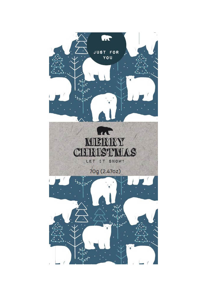 Merry Christmas Milk Chocolate Bar 70g x 20