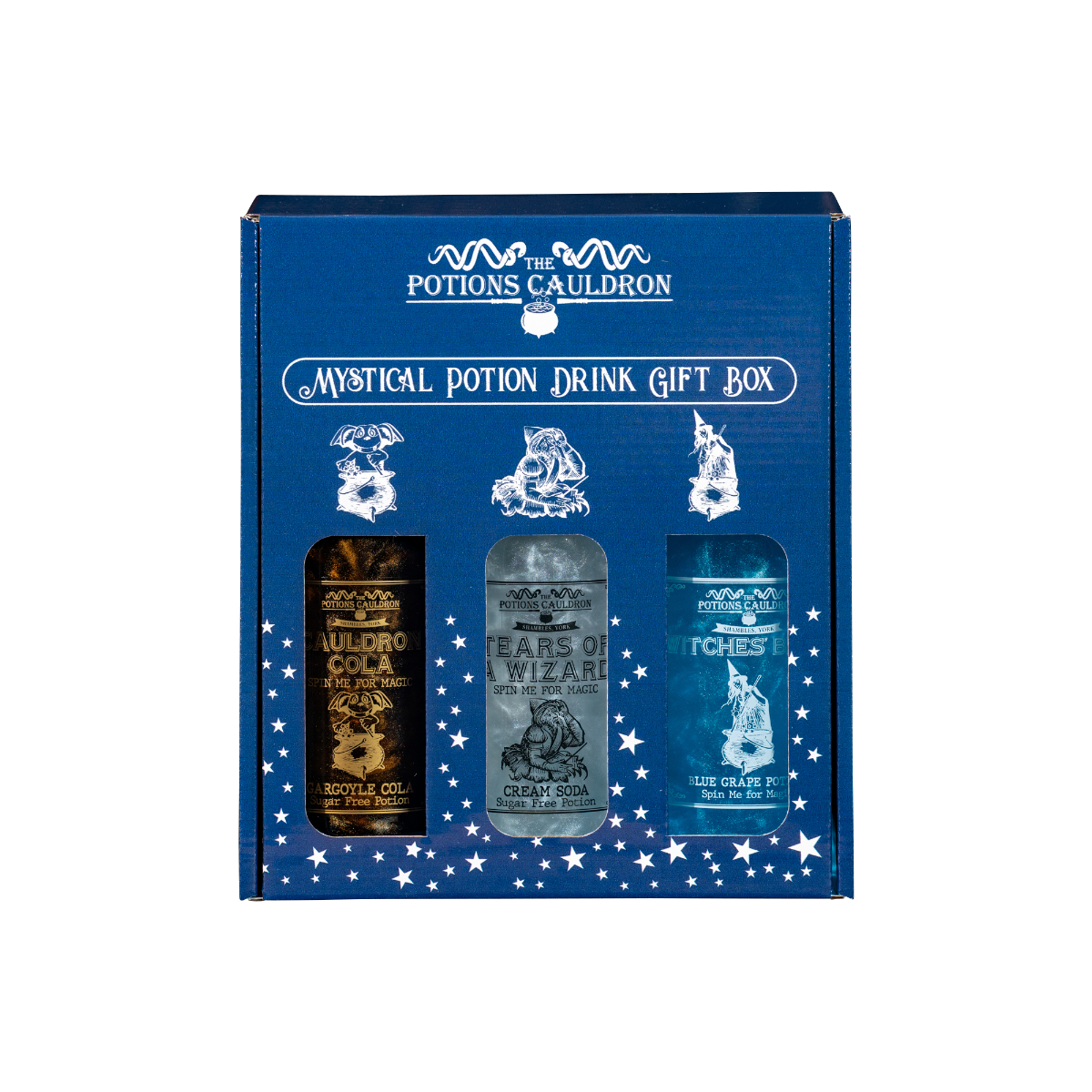 Mystical Set Gfit Pack Containing (1xWiches Brew, 1xCauldren Cola, 1xTears of a Wizard) 990ml x 4