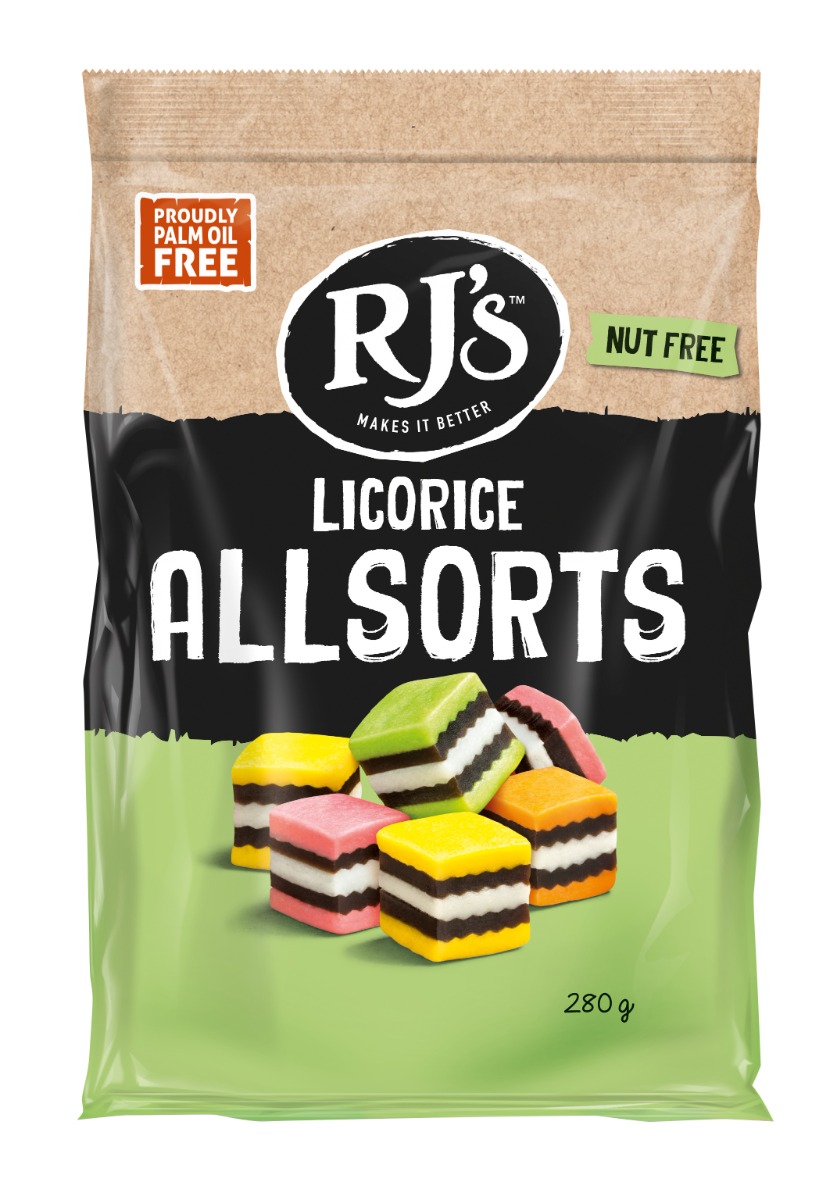 RJ's Licorice All Sorts 280g x 12