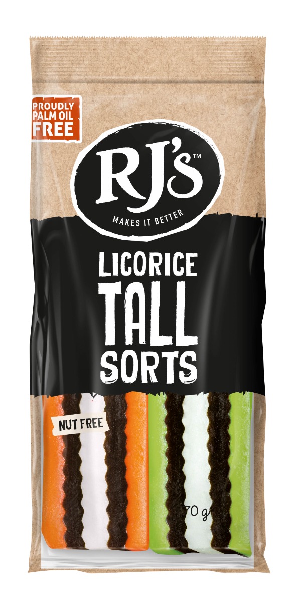 RJ's Licorice Tallsorts Bar 70g x 20