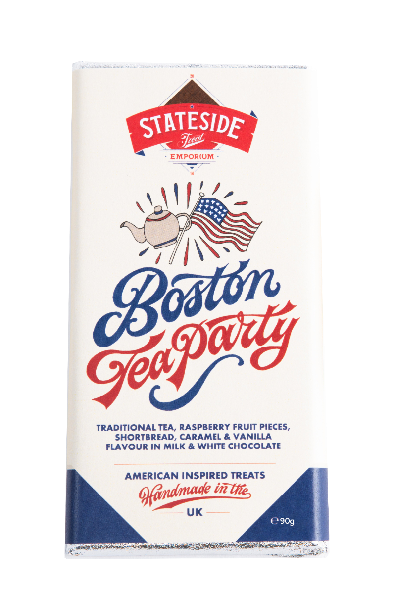 Boston Tea Party Chocolate Bar 90g x 12