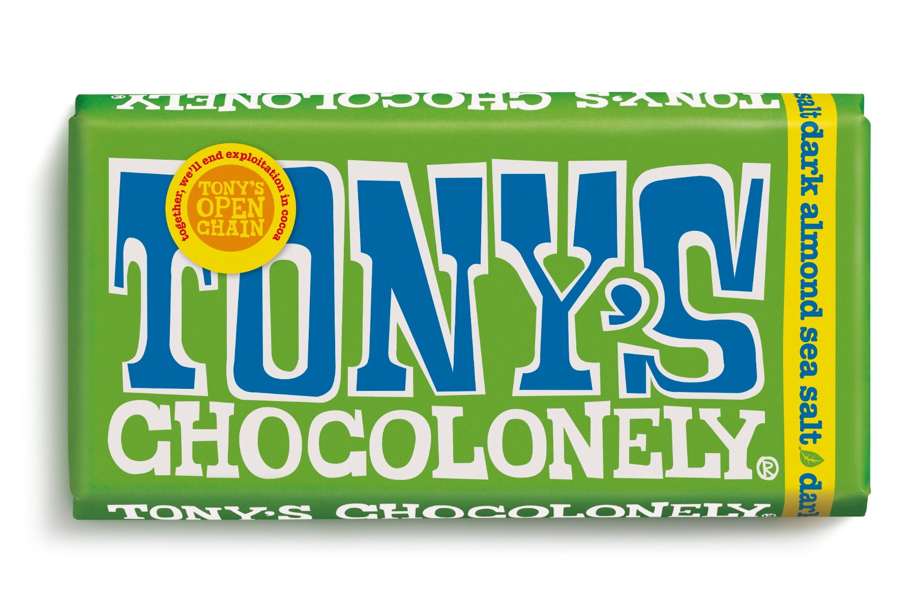 Dark Chocolate 51% Almonds and Sea Salt 180g x 15 FAIRTRADE