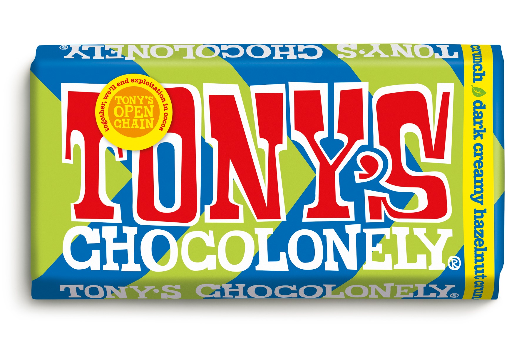 Tony's Chocolonely Dark Creamy Hazelnut Crunch 180g x 15