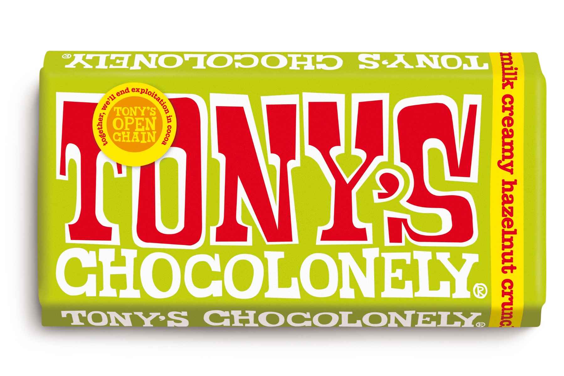 Tony's Chocolonely Milk Creamy Hazelnut Crunch 180g x 15