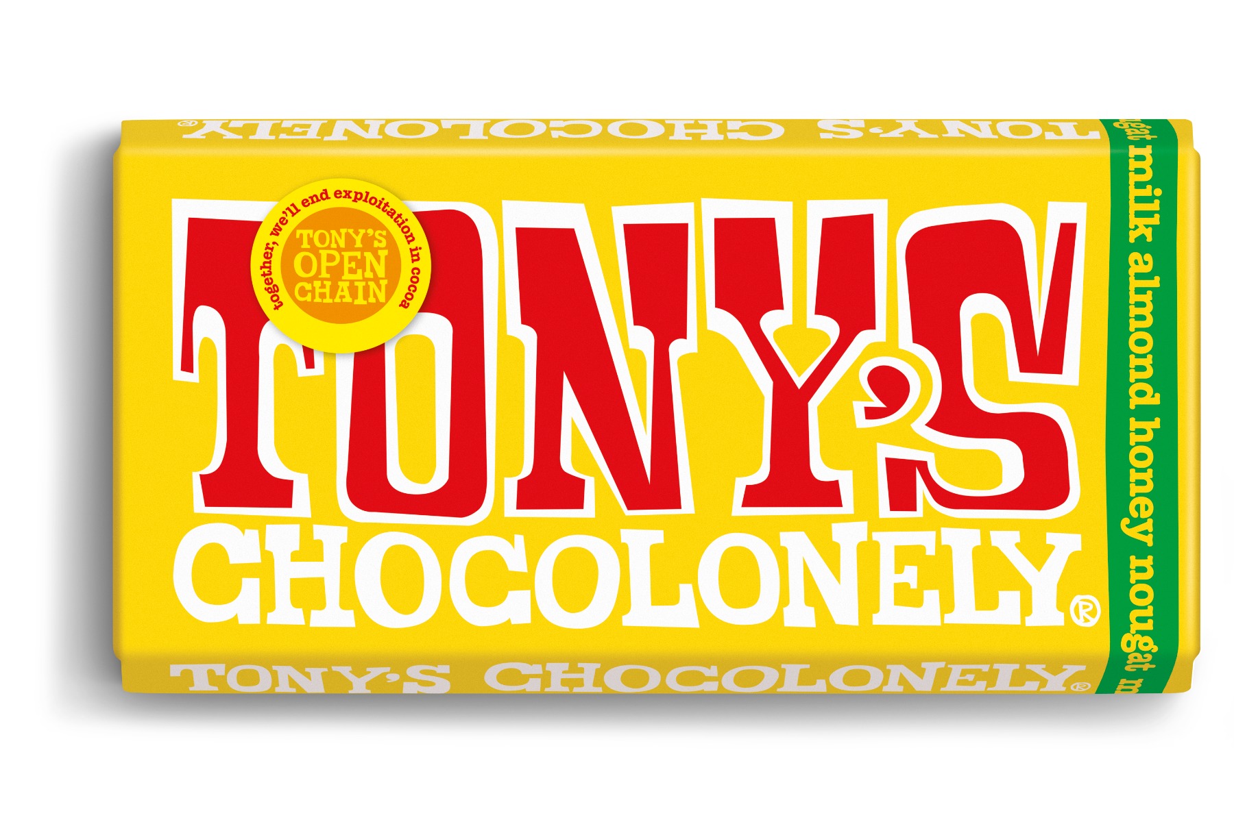 Milk Chocolate 32% Almond, Honey and Nougat 180g x 15 FAIRTRADE