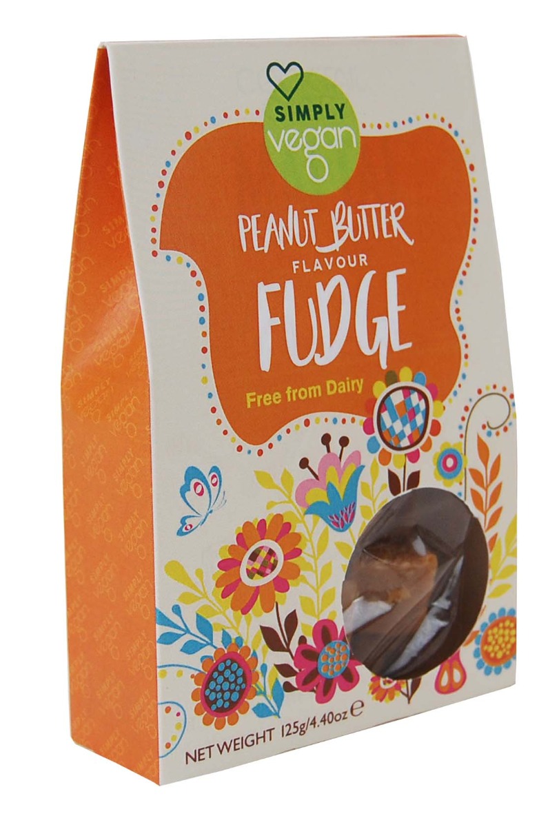 Simply Vegan Peanut Butter Fudge 125g x 12